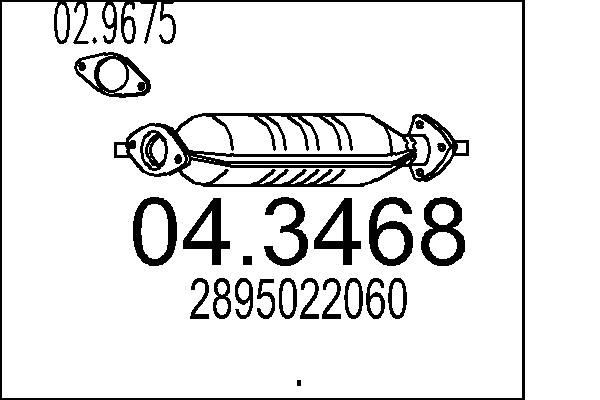 MTS Katalysator 04.3468 04.3468 MTS katalysator HYUNDAI GETZ