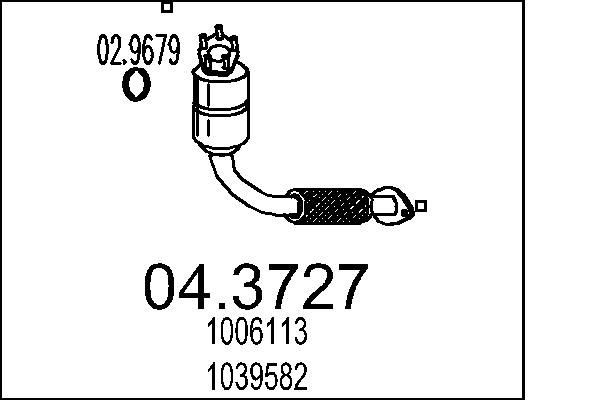 MTS Καταλύτης 04.3727 Καταλύτες MTS MX-6 04.3727 φθηνά