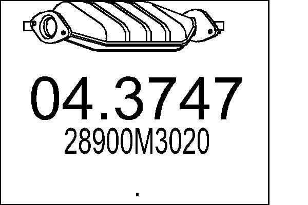 MTS Catalyseur 04.3747 Silencieux de catalyseur MTS SONATA 04.3747 pas cher