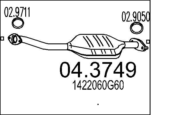 MTS Catalizzatore 04.3749 04.3749 costo Catalizzatore SUZUKI SX4 MTS