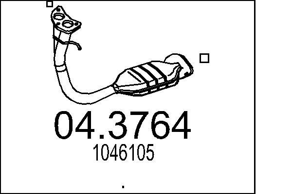 MTS Catalytic converter 04.3764 04.3764 MTS catalytic converter FORD KUGA