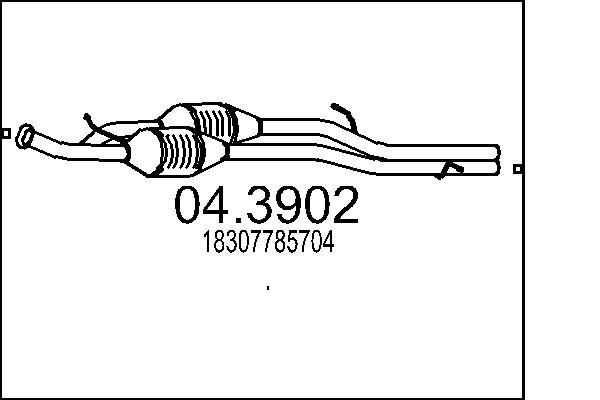 MTS Catalyseur 04.3902 04.3902 Catalyseur MTS BMW Série 6