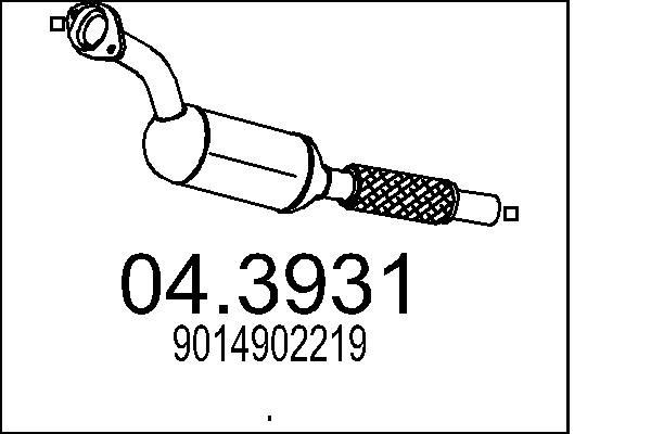 MTS Catalyseur 04.3931 Mercedes-Benz VIANO Pot catalytique MTS 04.3931