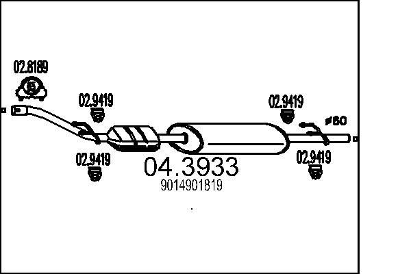 MTS Katalyzátor 04.3933 Katalyzátor MTS Mercedes-Benz AMG GT 04.3933