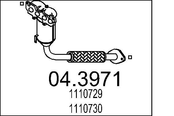 MTS Katalizators 04.3971 Katalizators MTS Ford ORION 04.3971