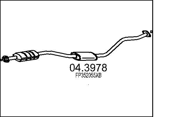 MTS Catalytic converter 04.3978 MAZDA MX-6 MTS catalytic converter 043978