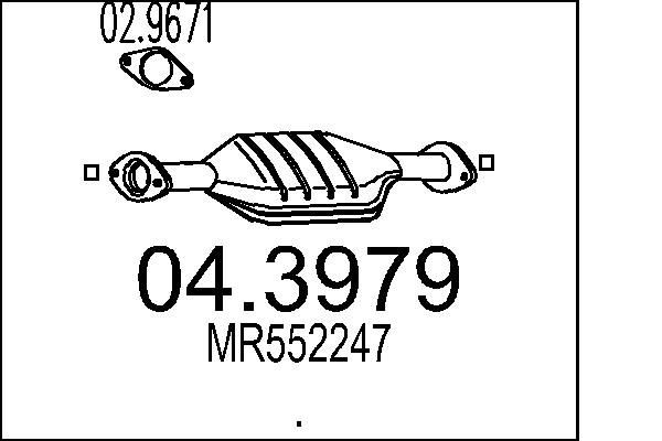 MTS Catalytic converter 04.3979 04.3979 MTS catalytic converter for MITSUBISHI OUTLANDER