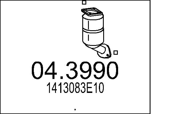 MTS Catalyseur 04.3990 Pot catalyseur MTS GRAND VITARA 04.3990 pas cher