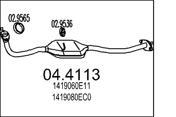 MTS Katalyzátor 04.4113 Katalyzátor MTS JIMNY 04.4113 lacné
