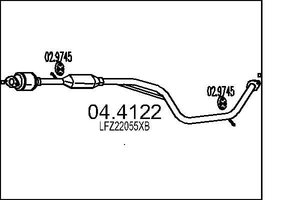 MTS Καταλύτης 04.4122 Καταλύτες MTS MX-6 04.4122 φθηνά