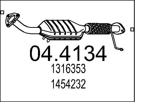 MTS Catalytic converter 04.4134 FORD KUGA MTS catalytic converter 044134