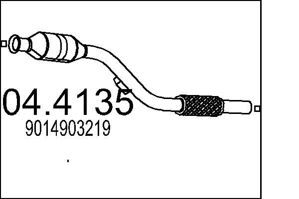 MTS Catalyseur 04.4135 Pot catalyseur MTS VIANO 04.4135 pas cher