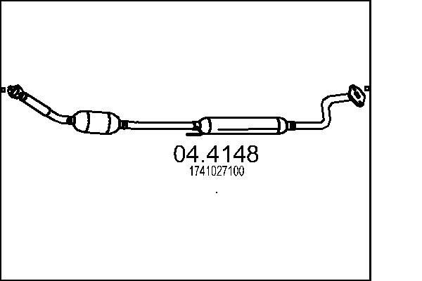 MTS Katalysator 04.4148 Katalysator MTS Toyota PROACE 04.4148