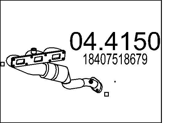 MTS Katalyzátor 04.4150 Katalyzátor MTS BMW Rad 5 04.4150