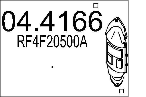 MTS Catalytic converter 04.4166 Mazda MX-6 MTS catalytic converter 044166