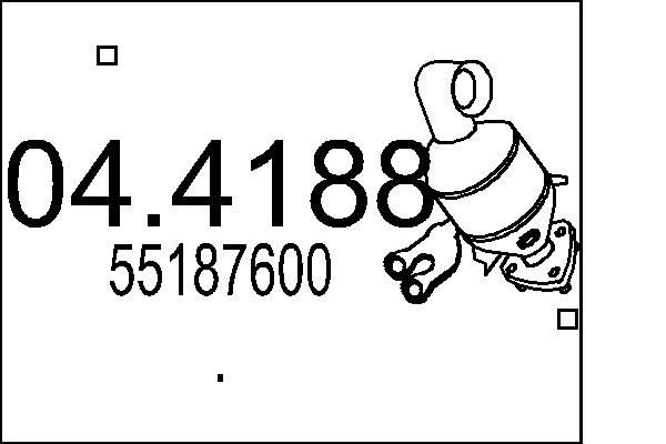 MTS Katalysator 04.4188 04.4188 Katalysator MTS OPEL KARL