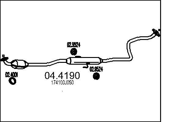 MTS Katalysator 04.4190 Katalysator MTS C-HR 04.4190 goedkoop