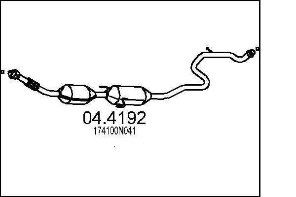 MTS Catalyseur 04.4192 Pré catalyseur MTS COROLLA 04.4192 pas cher
