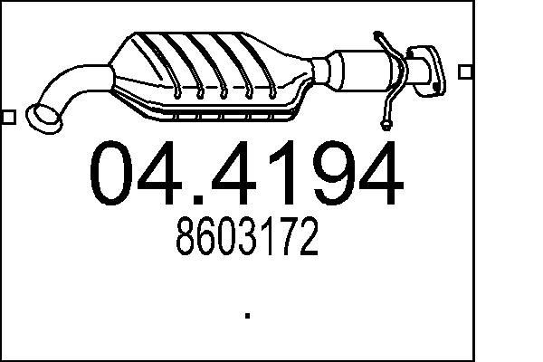 MTS Catalyseur 04.4194 04.4194 Convertisseur catalytique VOLVO C30 MTS