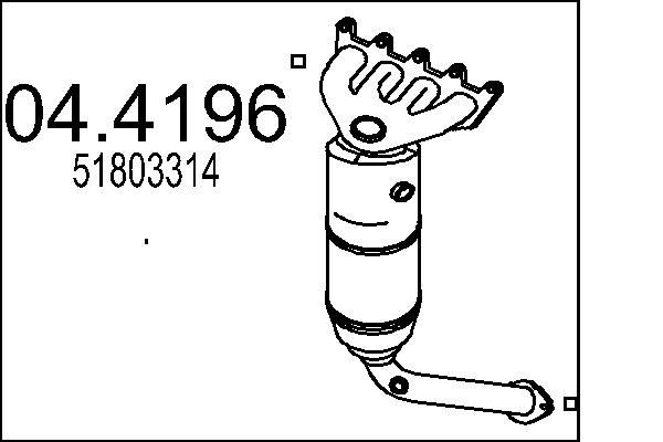 MTS Catalyseur 04.4196 04.4196 Catalyseur MTS FIAT CROMA