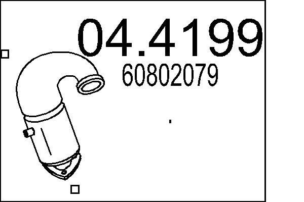 MTS Katalyzátor 04.4199 Katalyzátor MTS Fiat FIORINO 04.4199