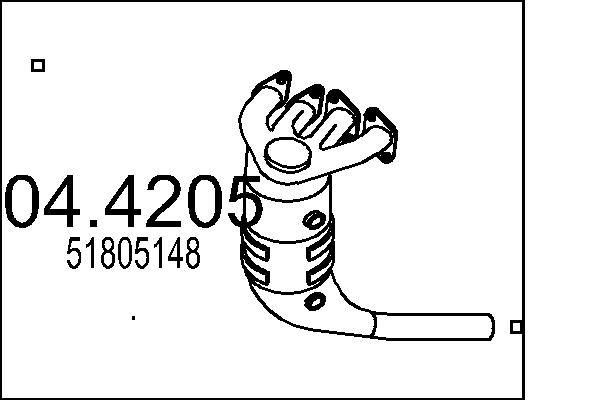 MTS Catalyseur 04.4205 Pot catalyseur MTS 1500-2300 04.4205 pas cher
