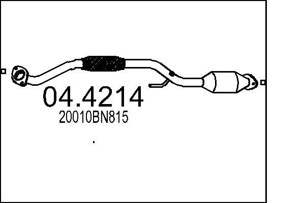 MTS Catalyseur 04.4214 04.4214 Convertisseur catalytique NISSAN TERRANO MTS