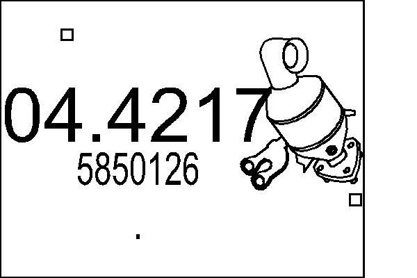 MTS Katalysator 04.4217 Katalysator MTS Opel KARL 04.4217