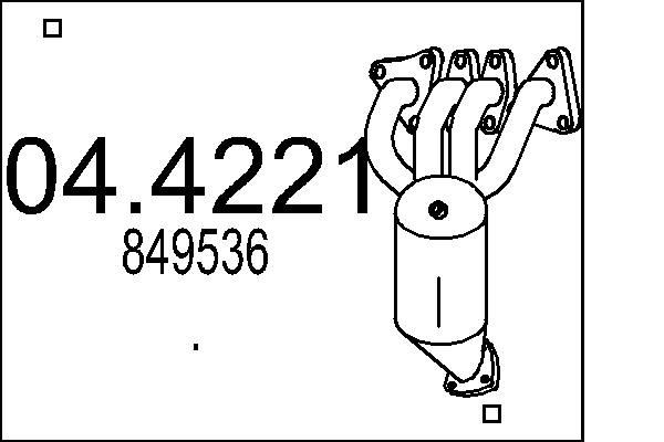 MTS Καταλύτης 04.4221 Καταλύτης MTS Opel ADAM 04.4221