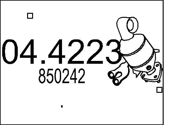 MTS Katalysator 04.4223 Udstødning katalysator MTS KARL 04.4223 billig