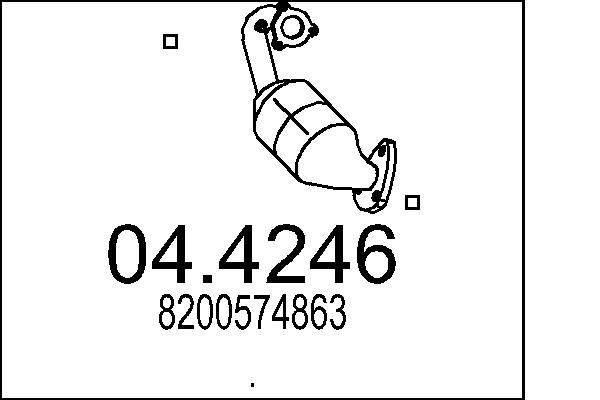 MTS Katalysator 04.4246 Kat MTS Renault RAPID Kasten 04.4246