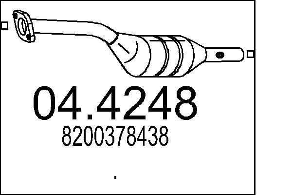 MTS Katalysator 04.4248 Katalysator MTS Renault RAPID Kasten 04.4248