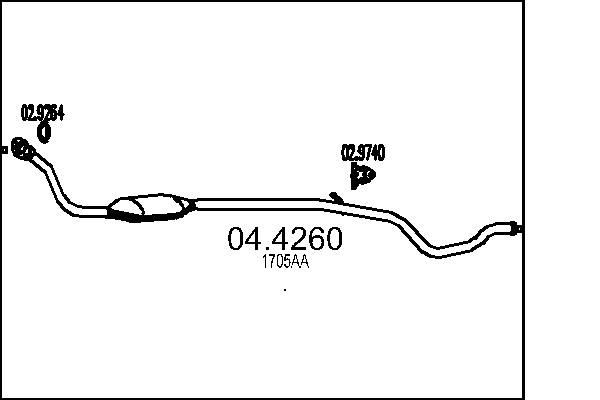 MTS Καταλύτης 04.4260 Καταλύτες MTS 406 04.4260 φθηνά
