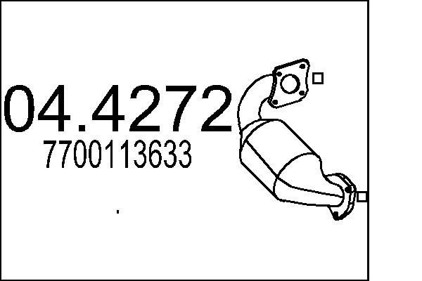MTS Catalyseur 04.4272 04.4272 Catalyseur ALFA ROMEO 156 MTS
