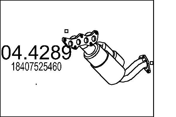 MTS Catalyseur 04.4289 Silencieux de catalyseur MTS X4 04.4289 pas cher