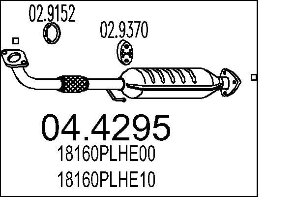 MTS Katalysator 04.4295 04.4295 Katalysator HONDA CIVIC MTS