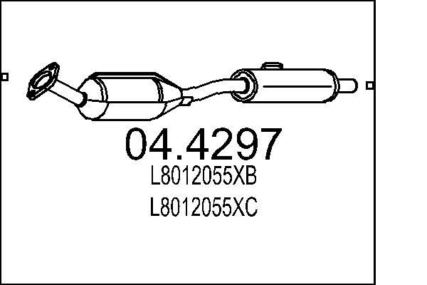 MTS Catalytic converter 04.4297 Mazda MX-6 MTS catalytic converter 044297