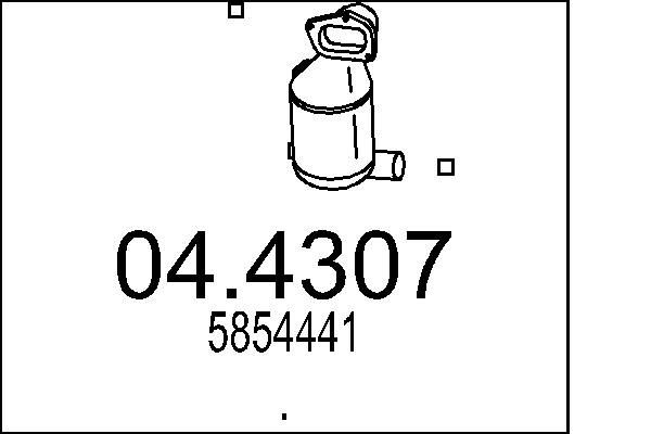 MTS Katalysator 04.4307 04.4307 Katalysator OPEL KARL MTS