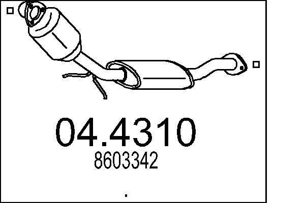 MTS Catalyseur 04.4310 04.4310 Catalyseur VOLVO S70 MTS