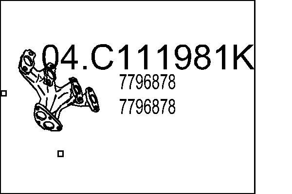 MTS Tubo de escape 04.C111981K preço Tubo de escape AUTOBIANCHI 04.C111981K MTS