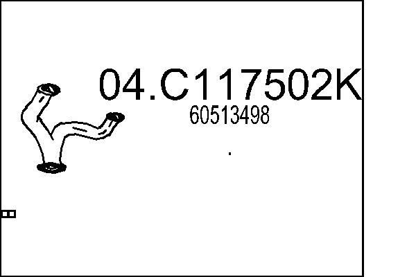 MTS Tubo gas scarico 04.C117502K 04.C117502K Tubo gas scarico MTS ALFA ROMEO BRERA costo