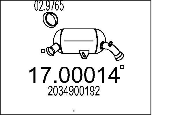 MTS Φίλτρο μικροσωματιδίων 17.00014 17.00014 Φίλτρο σωµατιδίων MERCEDES-BENZ 190 MTS