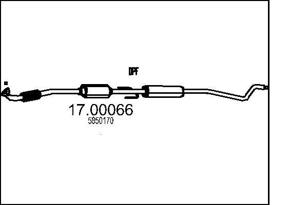 MTS Filtre à particules 17.00066 17.00066 FAP OPEL VECTRA MTS