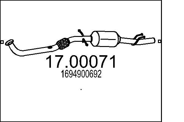 MTS Roetfilter (DPF) 17.00071 17.00071 Roetfilter (DPF) MERCEDES-BENZ B-Klasse MTS