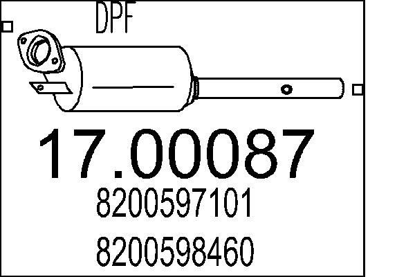 MTS Partikelfilter (DPF) 17.00087 17.00087 MTS partikelfilter (dpf) RENAULT LAGUNA
