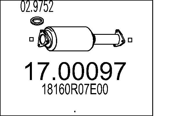 MTS Partikkelfilter 17.00097 17.00097 Partikkelfilter HONDA JAZZ MTS