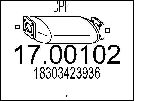 MTS Filtre à particules 17.00102 17.00102 Filtre à particules MTS SUZUKI WAGON R+