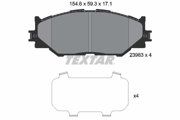 TEXTAR Plaquettes de frein 2398301 TEXTAR 2398301 Jeu de plaquettes de frein Lexus IS XE2 prix