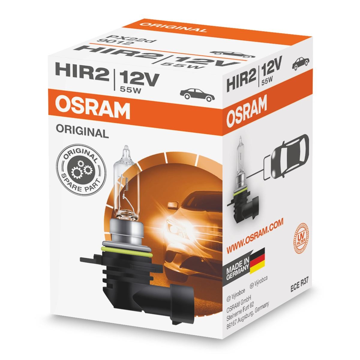 OSRAM Pære, fjernlys 9012 OSRAM 9012 CHEVROLET Corvette C4 Cabriolet Forlygtepære til en rimelig pris