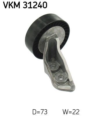SKF Deflection / Guide Pulley, v-ribbed belt VKM 31240 SKF VKM 31240 genuine Škoda SCALA deflection guide pulley v ribbed belt price